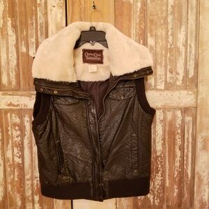 Cold Creek Shearling Lined Leather Vest XL
